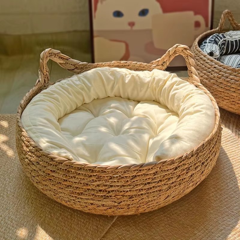 Elevyt Fathom Woven Rattan Cat Basket