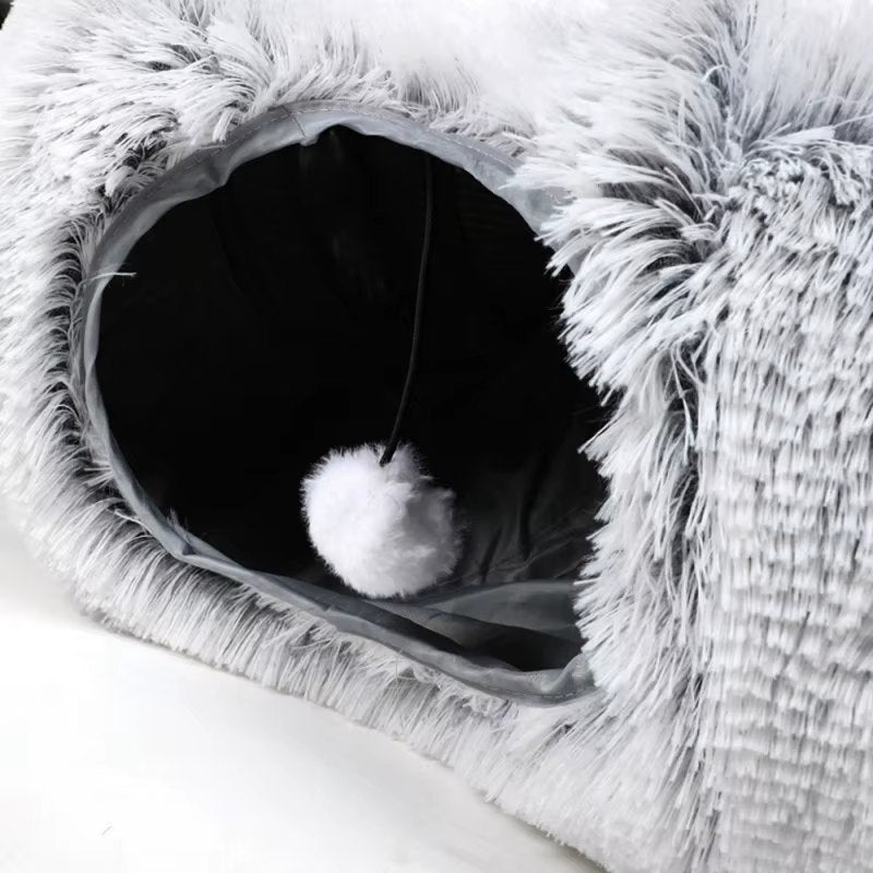 Elevyt Mist Plush Bed with Attached Tunnel