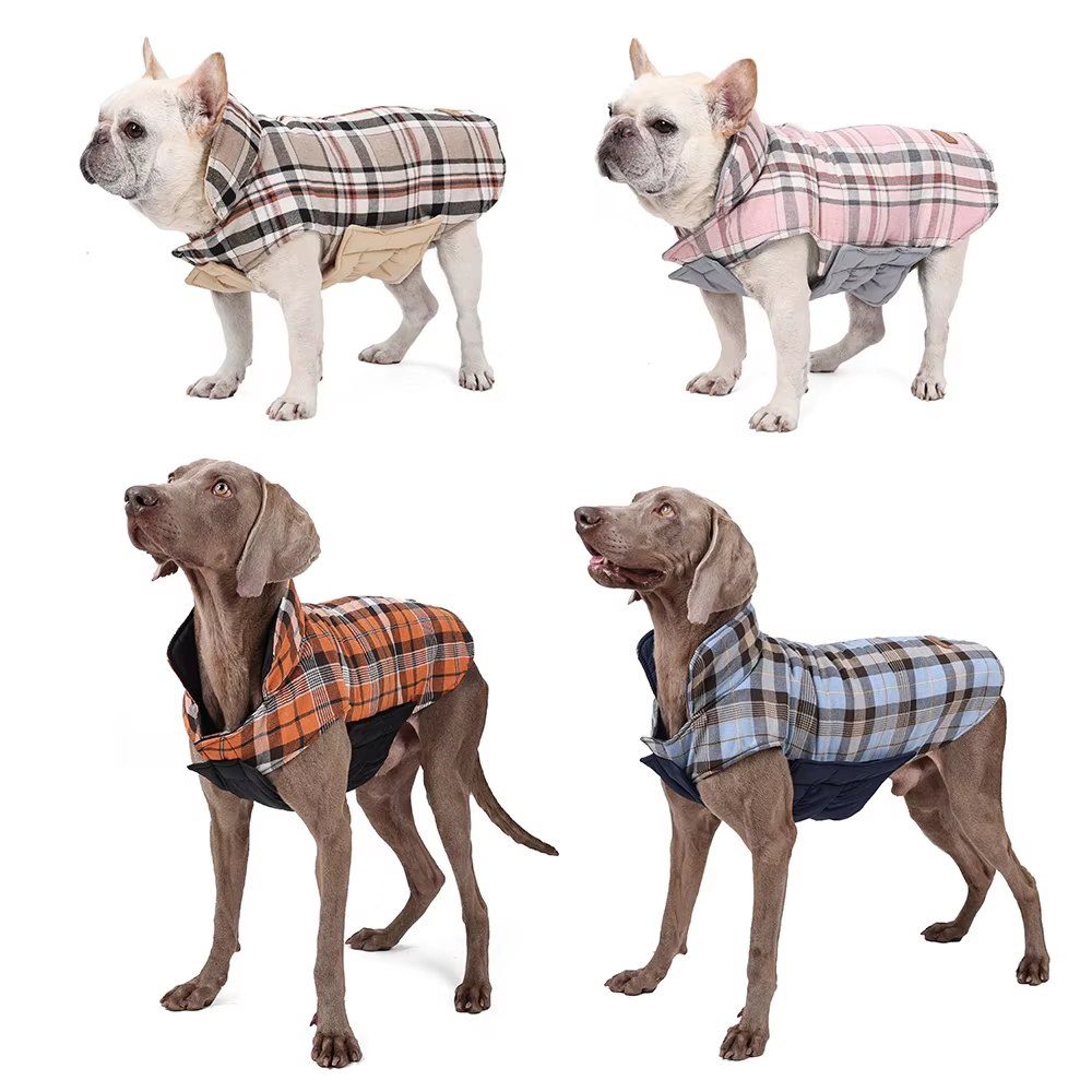 Elevyt Mist Reversible Checked Dog Coat