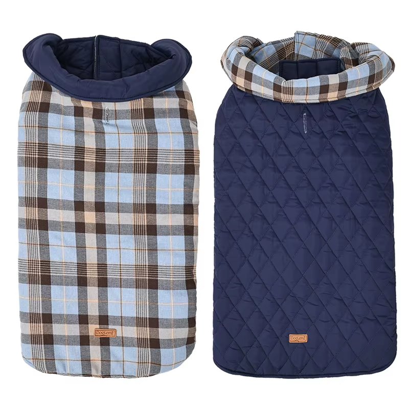 Elevyt Mist Reversible Checked Dog Coat