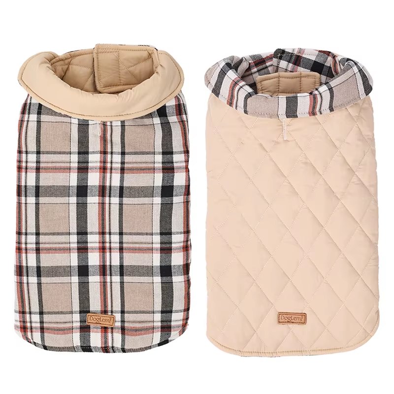 Elevyt Mist Reversible Checked Dog Coat